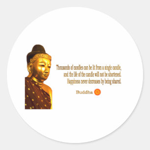 Boeddha ~ Duizenden kaarsen kunnen weg zijn ... Ronde Sticker
