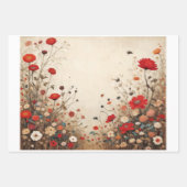 Boeddha, een Zen tempel en bloemen - Inpakpapier Vel (Voorkant 3)