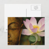 Boeddha en bloem briefkaart (Voorkant / Achterkant)
