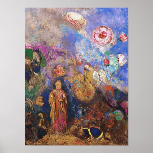 Boeddha en de Bloem - Poster afdrukken door Redon (Voorkant)