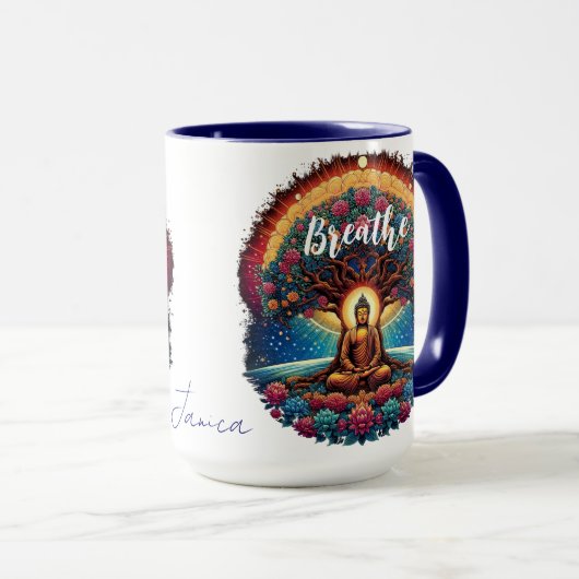 Boeddha en de boom van het leven mok (Voorkant rechts)