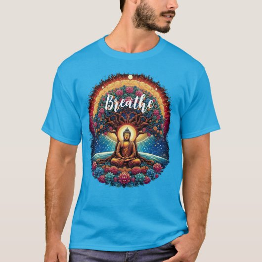 Boeddha en de boom van het leven t-shirt (Voorkant)