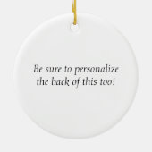 Boeddha en kerstboom keramisch ornament (Achterkant)