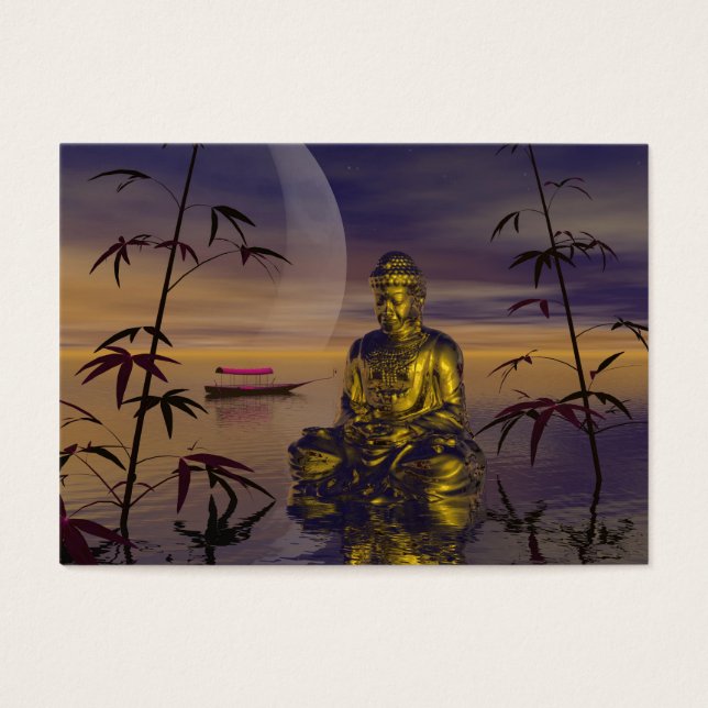 Boeddha en maan visitekaartje (Voorkant)