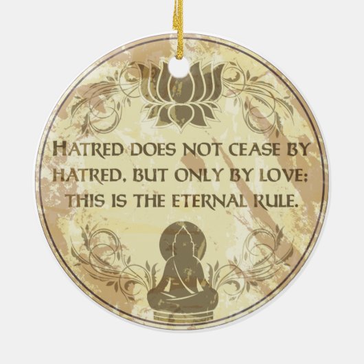 Boeddha Eternal Rule Keramisch Ornament (Achterkant)