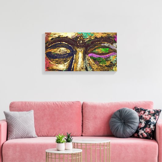 Boeddha Eyes Psychedelic Pop Art Canvas Afdrukken (Insitu (Woonkamer))