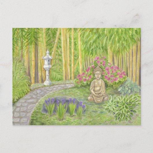 Boeddha Garden briefkaart (Voorkant)