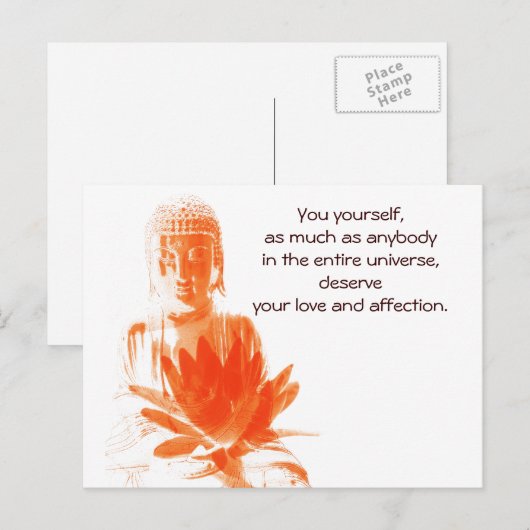 Boeddha Gautama citeert briefkaart (Voorkant / Achterkant)