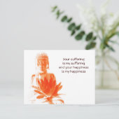 Boeddha Gautama citeert briefkaart (Staand voorkant)