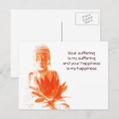 Boeddha Gautama citeert briefkaart (Voorkant / Achterkant)
