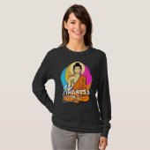 Boeddha Gautama Loving Kindness Ripple Mindfulness T-shirt (Voorkant volledig)