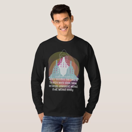 Boeddha Gautama Mindfulness Peace Loopende Kindnes T-shirt (Voorkant volledig)