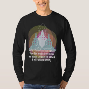Boeddha Gautama Mindfulness Peace Loopende Kindnes T-shirt