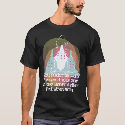 Boeddha Gautama Mindfulness Peace Loopende Kindnes T-shirt (Voorkant)