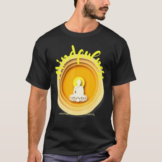 Boeddha Gautama Mindfulness Peace Loopende Kindnes T-shirt (Voorkant)