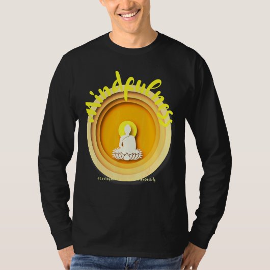 Boeddha Gautama Mindfulness Peace Loopende Kindnes T-shirt (Voorkant)