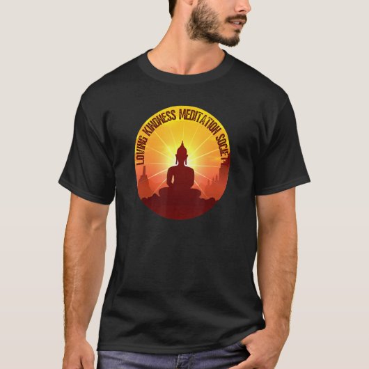 Boeddha Gautama Mindfulness Peace Loopende Kindnes T-shirt (Voorkant)