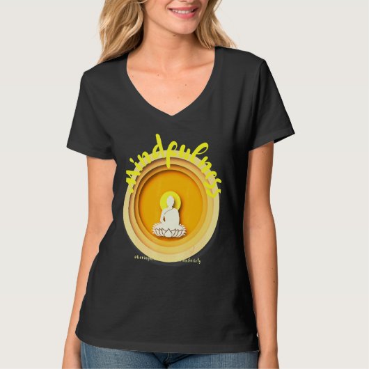 Boeddha Gautama Mindfulness Peace Loopende Kindnes T-shirt (Voorkant)