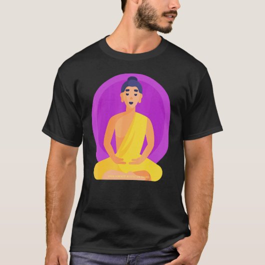Boeddha Gautama Mindfulness Peace Loopende Kindnes T-shirt (Voorkant)