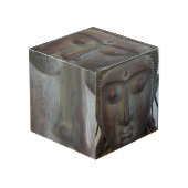 Boeddha gezicht decoratief kubus (Voorkant hoekig)