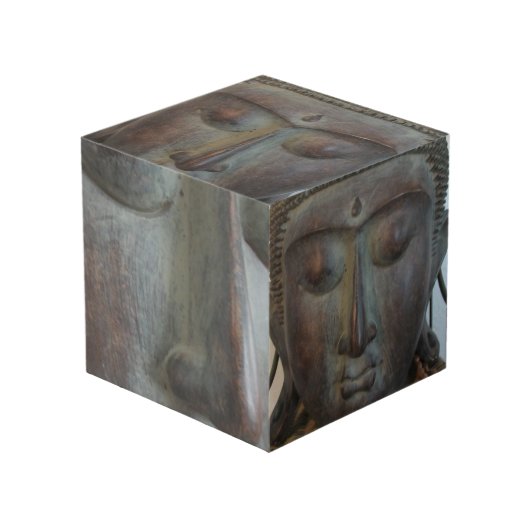 Boeddha gezicht decoratief kubus (Voorkant hoekig)