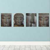 Boeddha gezicht decoratief muurkunst sets (Houten vloer)
