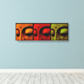Boeddha Gezichten Triptiek Art Canvas (Insitu (Houten vloer))