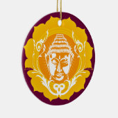 Boeddha-gezichtsversiering Keramisch Ornament (Rechts)