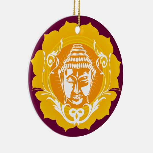 Boeddha-gezichtsversiering Keramisch Ornament (Rechts)