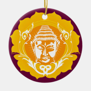 Boeddha-gezichtsversiering Keramisch Ornament