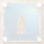 boeddha glazen onderzetter (Achterkant)