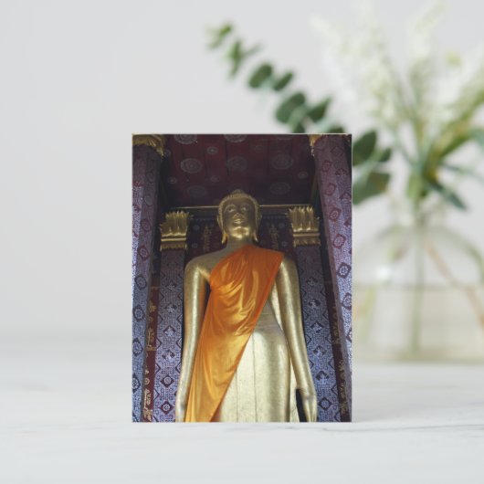 boeddha goudsas briefkaart (Staand voorkant)