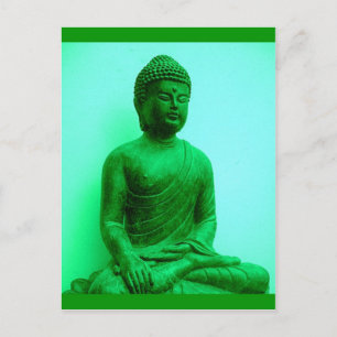 Boeddha Green Bronze-beeld door Sharles Briefkaart