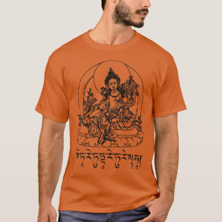 Boeddha Green Tara Mantra Tibetaans boeddhisme Vaj T-shirt