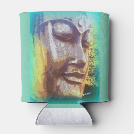 boeddha groen blikjeskoeler (Achterkant)