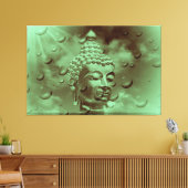 boeddha groen canvas afdruk (Insitu (Woonkamer))