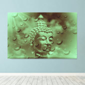 boeddha groen canvas afdruk (Insitu (Houten vloer))