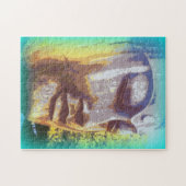 boeddha groen legpuzzel (Horizontaal)