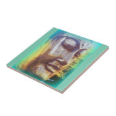 boeddha groen tegeltje (Zijkant)