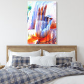 Boeddha hand A-Ok mudra Canvas Afdruk (Insitu (Slaapkamer))
