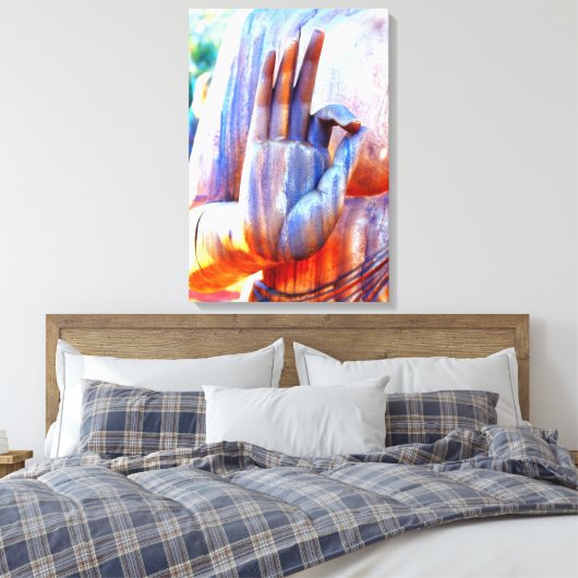 Boeddha hand A-Ok mudra Canvas Afdruk (Insitu (Slaapkamer))