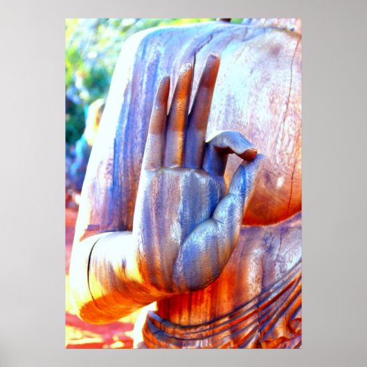 Boeddha hand in A-Ok mudra Poster (Voorkant)