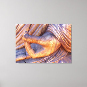 Boeddha hand mudra verpakt canvas afdruk