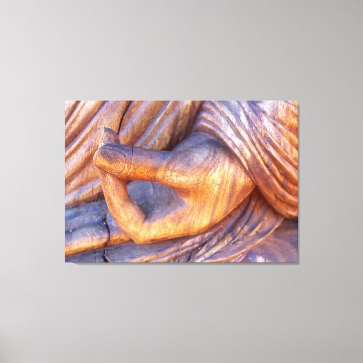 Boeddha hand mudra verpakt canvas afdruk (Voorkant)