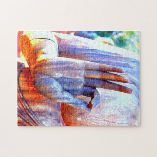 Boeddha-handpuzzel Legpuzzel (Horizontaal)