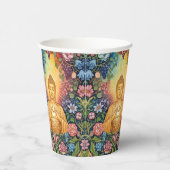 Boeddha, Hart van licht, Feest, Bloemen,  Papieren Bekers (Rechts)