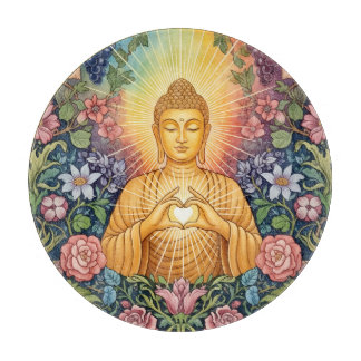 Boeddha, Hart van licht, Keuken, Bloemen,  Snijplank