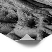 Boeddha Head poster Thailand Black en White (Hoek)