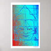 Boeddha Head Sketch Poster (Voorkant)