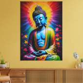 Boeddha heilige stralen van vrede canvas afdruk (Insitu (Woonkamer))